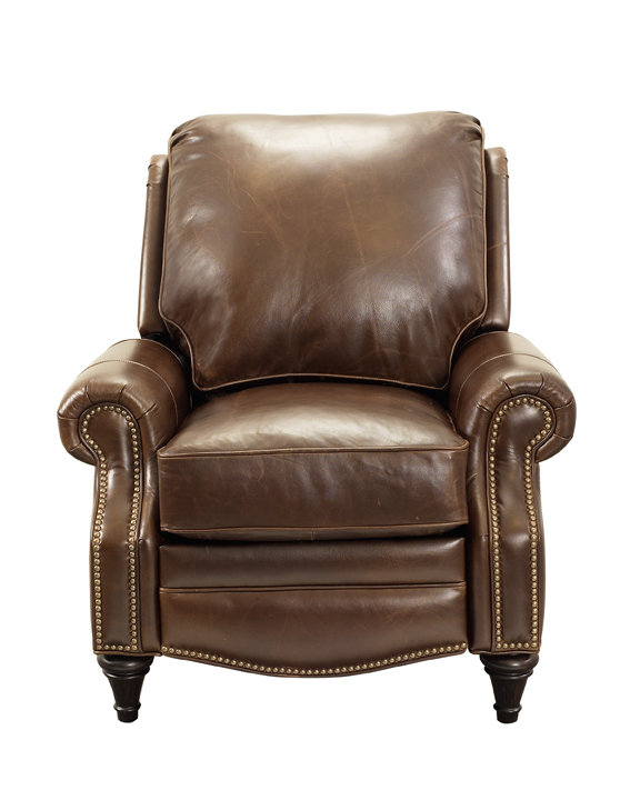 Barcalounger Avery Leather Manual Recliner & Reviews Wayfair